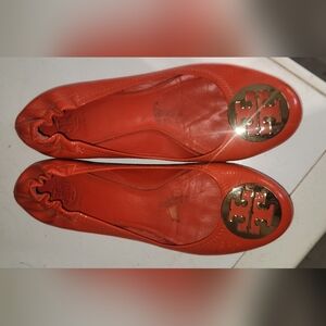 Tory Burch Orange Ballet Flats